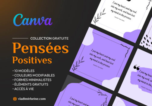 10 modèles de pensées positives - Canva template