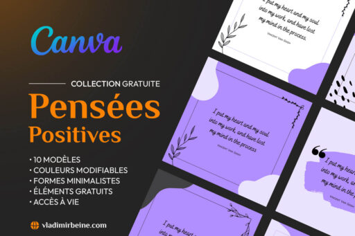 10 modèles de pensées positives – Canva template